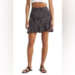 Roxy A Tender Look Mini Skirt in Anthrocite Lovely Day
